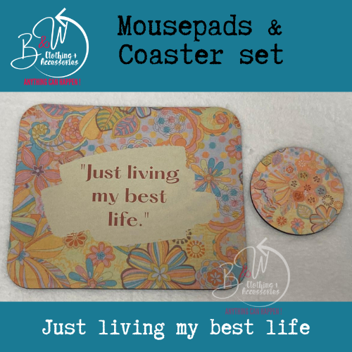 Mouse Pad and Coaster set