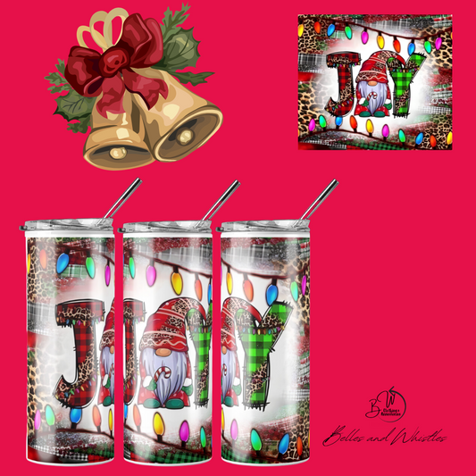 Christmas skinny tumbler - Joy